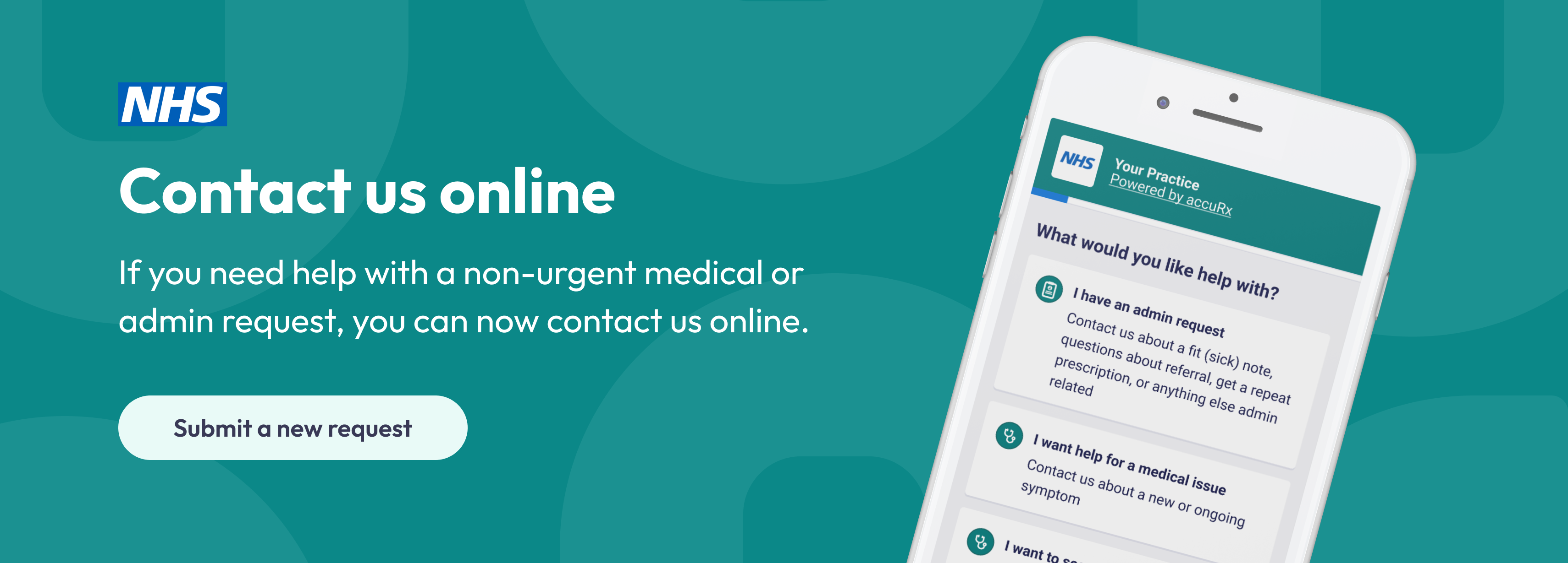 Contact us online. If you need help with a non-urgent medical or admin request